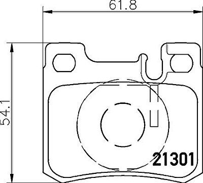 MINTEX MDB1643 Колодки торм.зад. MB W201, W124, W202