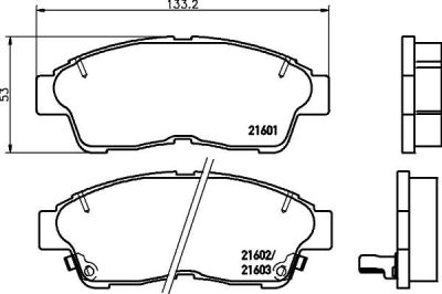 MINTEX MDB1658 комплект тормозных колодок, дисковый тормоз на TOYOTA CALDINA (ST19_, ET19_, CT19_, AT19_)