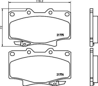 MINTEX MDB1695 комплект тормозных колодок, дисковый тормоз на TOYOTA LAND CRUISER 80 (_J8_)