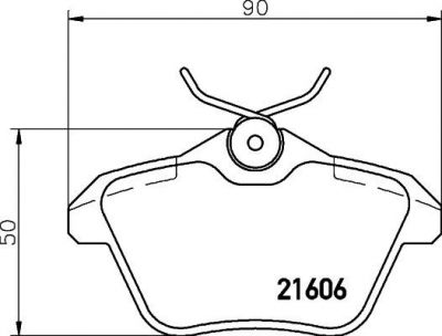 MINTEX MDB1742 комплект тормозных колодок, дисковый тормоз на ALFA ROMEO 156 (932)