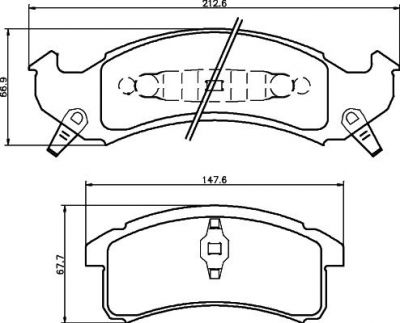 MINTEX MDB1771 комплект тормозных колодок, дисковый тормоз на BUICK LE SABRE