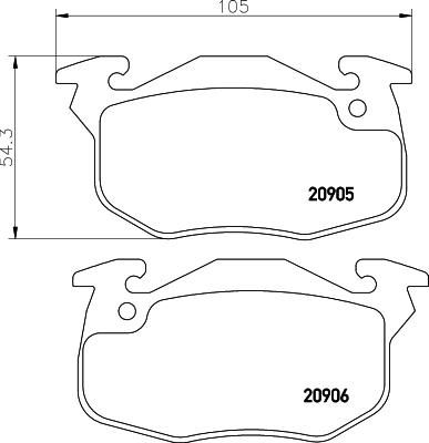 MINTEX MDB1807 комплект тормозных колодок, дисковый тормоз на PEUGEOT 106 I (1A, 1C)
