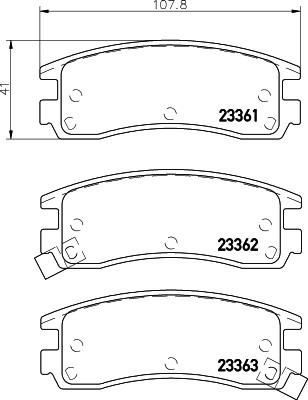 MINTEX MDB1825 комплект тормозных колодок, дисковый тормоз на CHEVROLET ALERO