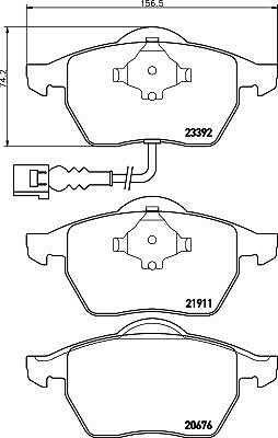 MINTEX MDB2041 комплект тормозных колодок, дисковый тормоз на VW GOLF IV (1J1)