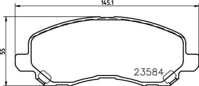 MINTEX MDB2134 комплект тормозных колодок, дисковый тормоз на MITSUBISHI GALANT седан (DJ_, ED_, EF_)