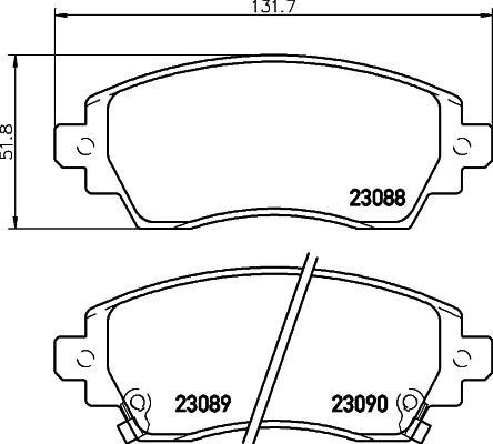 MINTEX MDB2173 Комплект тормозных колодок, диско