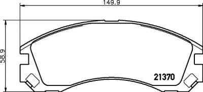 MINTEX MDB2174 комплект тормозных колодок, дисковый тормоз на MITSUBISHI OUTLANDER III (GG_W, GF_W, ZJ)