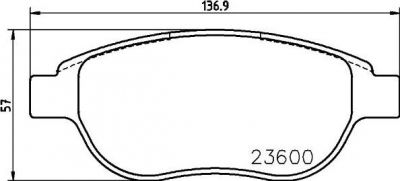 MINTEX MDB2186 Колодки торм.пер. Citroen C4, Peugeot 307