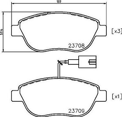 MINTEX MDB2240 Комплект тормозных колодок, диско