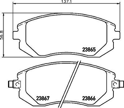 MINTEX MDB2274 комплект тормозных колодок, дисковый тормоз на SUBARU FORESTER (SH)