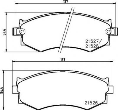 MINTEX MDB2351 комплект тормозных колодок, дисковый тормоз на NISSAN PRIMERA Traveller (W10)