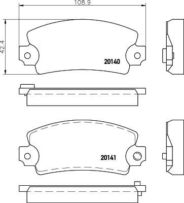 MINTEX MDB2425 комплект тормозных колодок, дисковый тормоз на RENAULT 4 (112_)