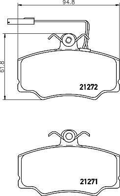 MINTEX MDB2467 комплект тормозных колодок, дисковый тормоз на ALFA ROMEO 33 (905)