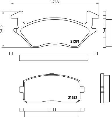 MINTEX MDB2473 комплект тормозных колодок, дисковый тормоз на TOYOTA STARLET универсал (KP6_)
