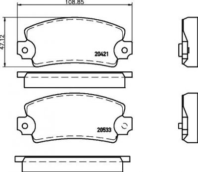 MINTEX MDB2485 комплект тормозных колодок, дисковый тормоз на TALBOT 1307-1510