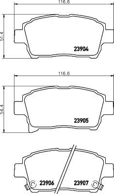 MINTEX MDB2586 комплект тормозных колодок, дисковый тормоз на BYD F3