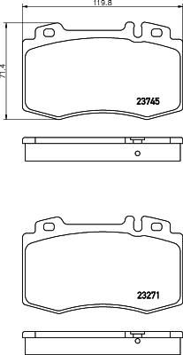 MINTEX MDB2598 комплект тормозных колодок, дисковый тормоз на MERCEDES-BENZ C-CLASS купе (CL203)