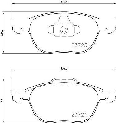 MINTEX MDB2634 комплект тормозных колодок, дисковый тормоз на FORD FOCUS II (DA_)