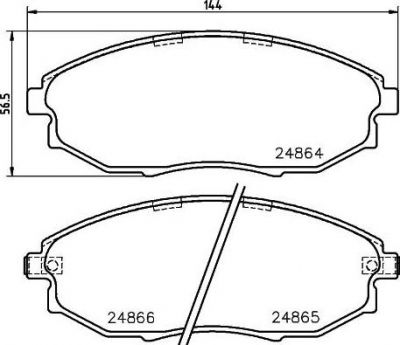 MINTEX MDB2649 комплект тормозных колодок, дисковый тормоз на CHEVROLET EPICA (KL1_)