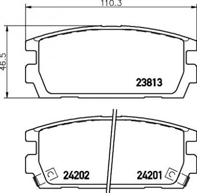 MINTEX MDB2665 комплект тормозных колодок, дисковый тормоз на HYUNDAI TERRACAN (HP)