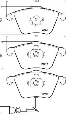 MINTEX MDB2677 комплект тормозных колодок, дисковый тормоз на AUDI A3 (8P1)
