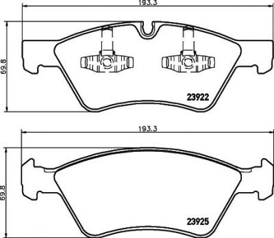 MINTEX MDB2729 Колодки торм.пер. MB W164, W211