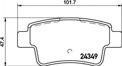 MINTEX MDB2779 комплект тормозных колодок, дисковый тормоз на FIAT PUNTO EVO (199)