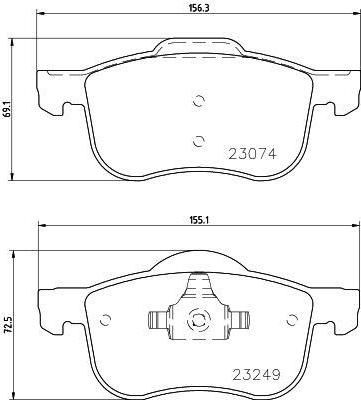 MINTEX MDB2784 комплект тормозных колодок, дисковый тормоз на VOLVO S80 I (TS, XY)