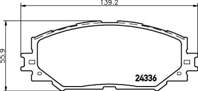 MINTEX MDB2785 комплект тормозных колодок, дисковый тормоз на TOYOTA COROLLA седан (E15_)