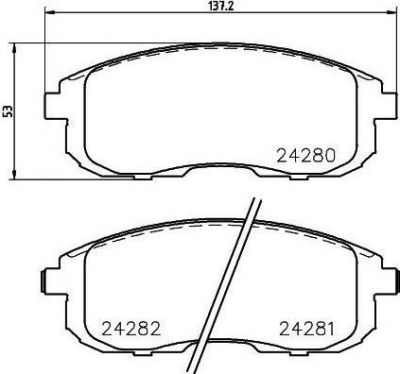 MINTEX MDB2847 комплект тормозных колодок, дисковый тормоз на FIAT SEDICI (FY_)