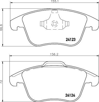 MINTEX MDB2860 Колодки тормозные FORD MONDEO 07>/S-MAX 06>/VOLVO S80 06>/XC70/V70 07> передние (1458247)