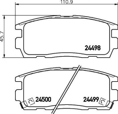 MINTEX MDB2864 комплект тормозных колодок, дисковый тормоз на CHEVROLET CAPTIVA (C100, C140)