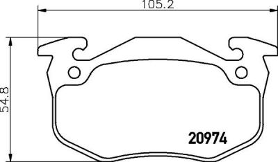 MINTEX MDB2868 комплект тормозных колодок, дисковый тормоз на RENAULT CLIO I (B/C57_, 5/357_)