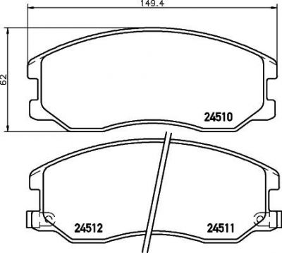 MINTEX MDB2872 комплект тормозных колодок, дисковый тормоз на CHEVROLET CAPTIVA (C100, C140)