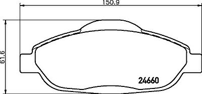 MINTEX MDB2950 комплект тормозных колодок, дисковый тормоз на PEUGEOT 308 (4A_, 4C_)
