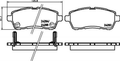 MINTEX MDB2968 комплект тормозных колодок, дисковый тормоз на MAZDA 2 (DE)