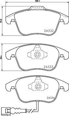 MINTEX MDB2973 комплект тормозных колодок, дисковый тормоз на VW TIGUAN (5N_)