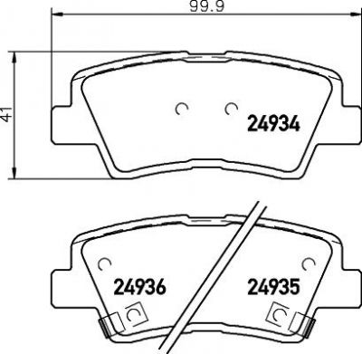 MINTEX MDB3027 КОМПЛЕКТ ТОРМОЗНЫХ КОЛОДОК, ДИСКОВЫЙ ТОРМОЗ