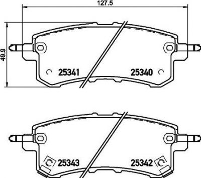 MINTEX MDB3145 комплект тормозных колодок, дисковый тормоз на NISSAN PATROL VI (Y62)