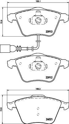 MINTEX MDB3183 комплект тормозных колодок, дисковый тормоз на AUDI TT (8J3)