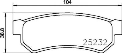 MINTEX MDB3194 комплект тормозных колодок, дисковый тормоз на CHEVROLET LACETTI (J200)