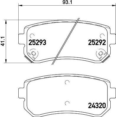 MINTEX MDB3232 комплект тормозных колодок, дисковый тормоз на KIA SPORTAGE (SL)