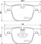 MINTEX MDB3258 комплект тормозных колодок, дисковый тормоз на 4 кабрио (F33, F83)