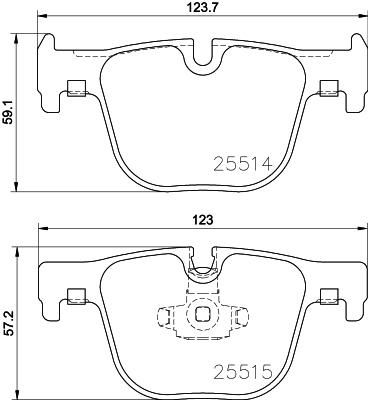 MINTEX MDB3258 комплект тормозных колодок, дисковый тормоз на 4 кабрио (F33, F83)