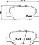 MINTEX MDB3336 комплект тормозных колодок, дисковый тормоз на MITSUBISHI ASX (GA_W_)