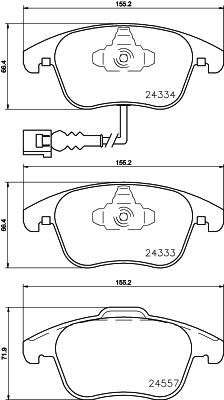 MINTEX MDB3395 комплект тормозных колодок, дисковый тормоз на VW TIGUAN (5N_)