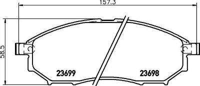 MINTEX MDB3399 комплект тормозных колодок, дисковый тормоз на INFINITI M35