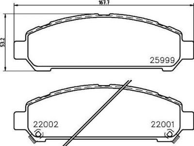 MINTEX MDB3426 комплект тормозных колодок, дисковый тормоз на TOYOTA VENZA (GGV1_, AGV1_)