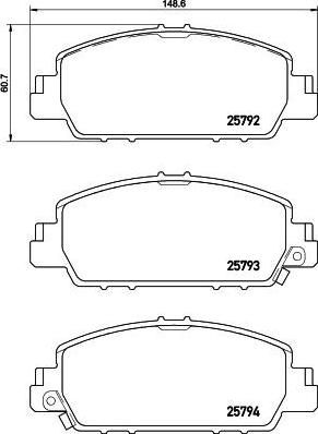 MINTEX MDB3431 комплект тормозных колодок, дисковый тормоз на HONDA HR-V (RU)