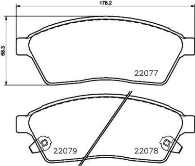 MINTEX MDB3730 комплект тормозных колодок, дисковый тормоз на CADILLAC SRX